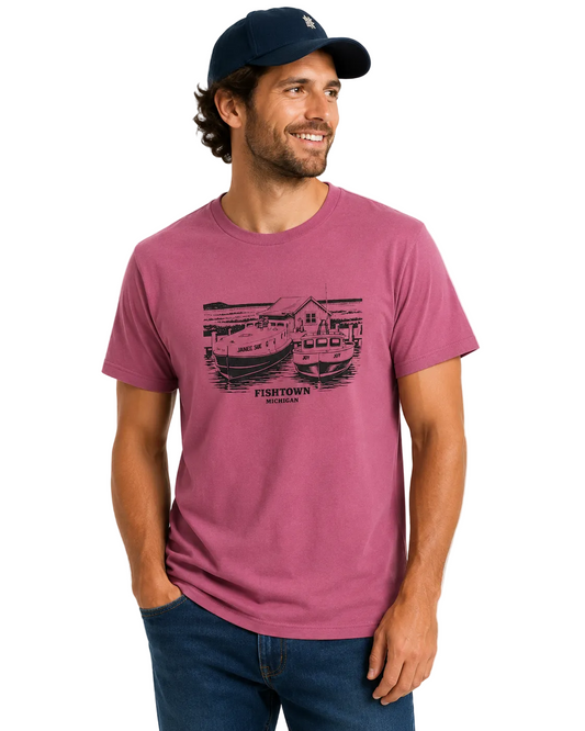 Janice Sue Harbor Tee (Black/Coral)