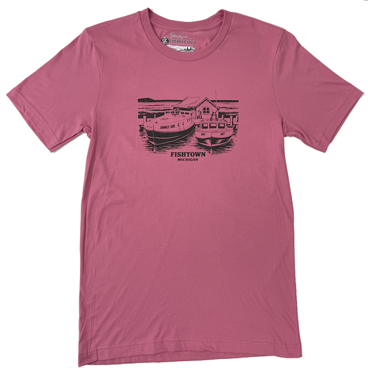 Janice Sue Harbor Tee (Black/Coral)