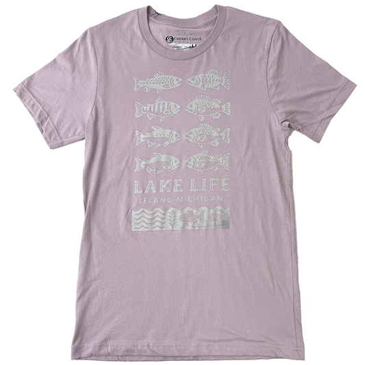 Lake Life Tee (Metallic/Lilac)