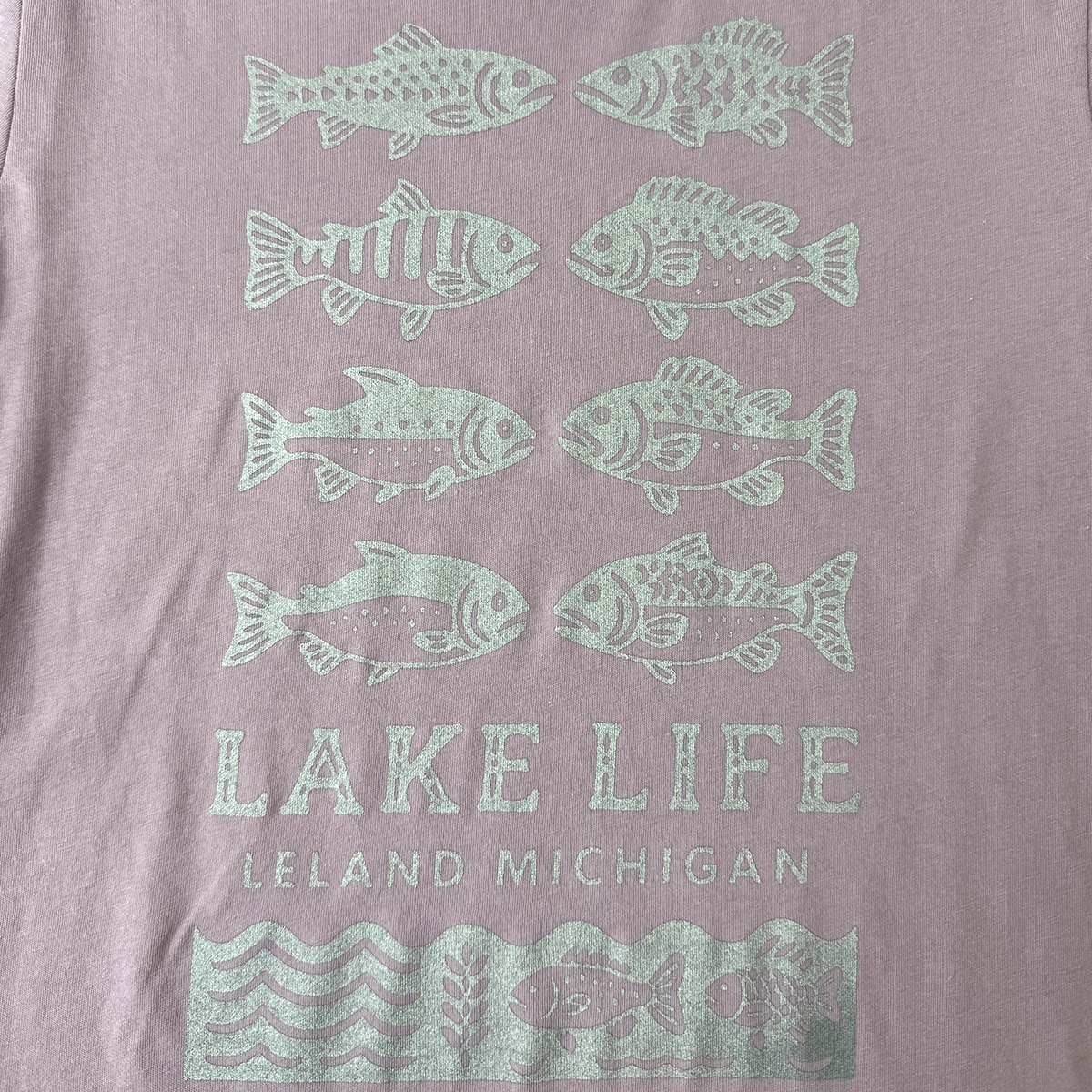 Lake Life Tee (Metallic/Lilac)